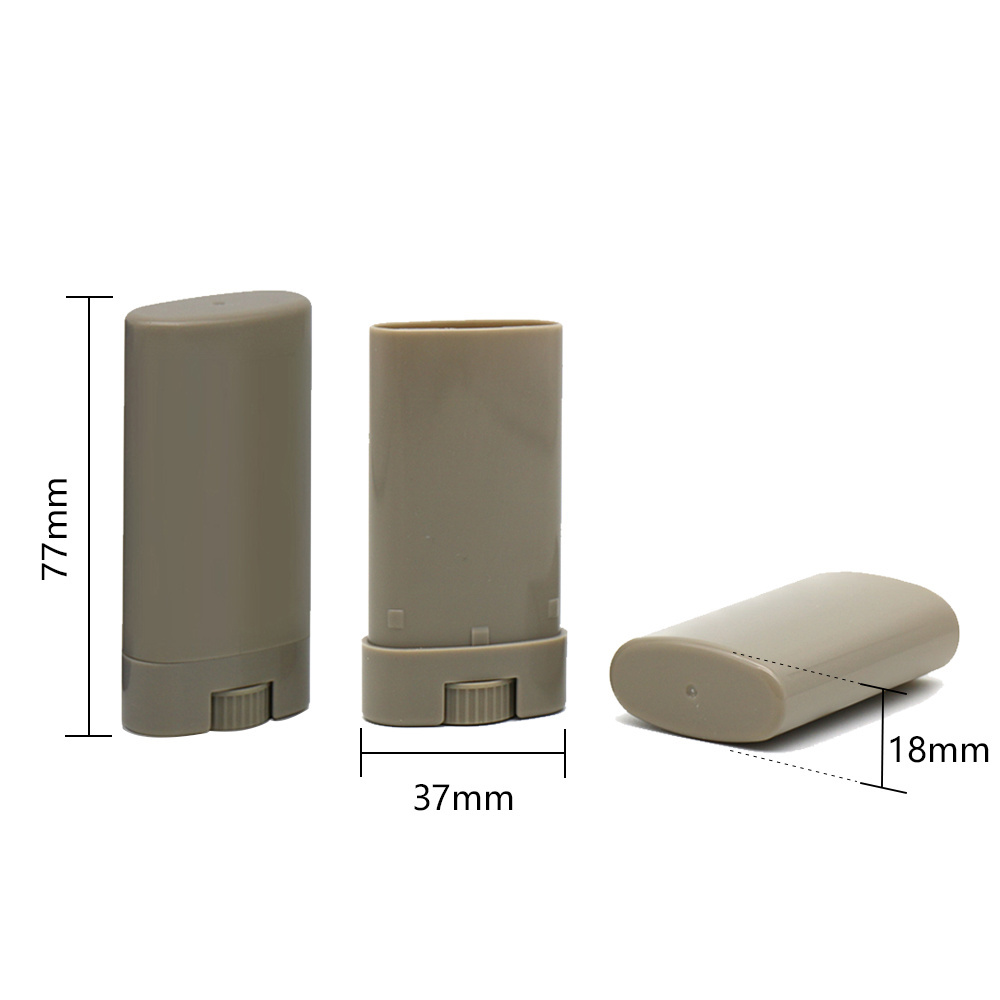 In Stock Fancy PP Cosmetic Packaging Oval Shape Sustainable Mini Portable Deodorant Stick Containers