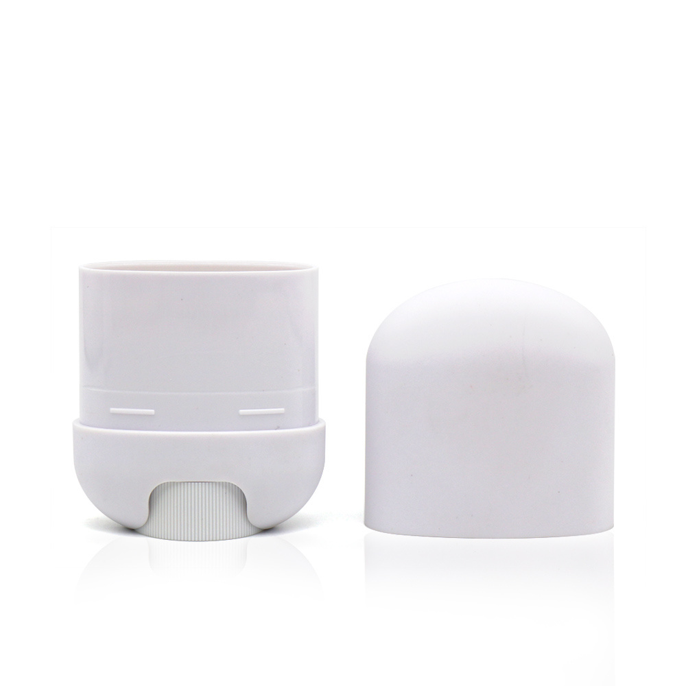 Fancy Empty Customized Travel Size 15g o.5oz PP Oval White Deodorant Sunscreen Stick Packaging