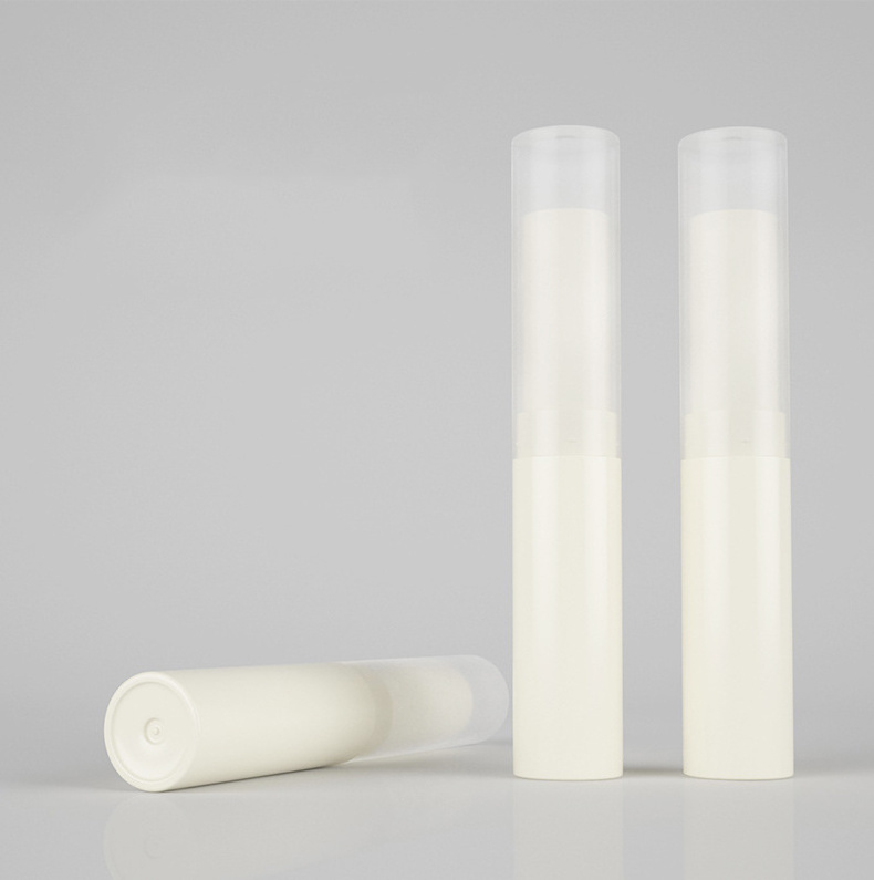 Wholesale Refillable Custom Color Chapstick Tube 4ml White PP Plastic Slim Lip Balm Packaging