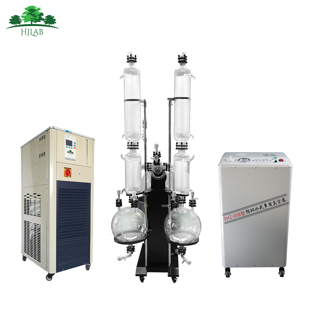 HJLab Dual design 50L Rotary Evaporator with Dual Condensers and Dual Receiving Flasks