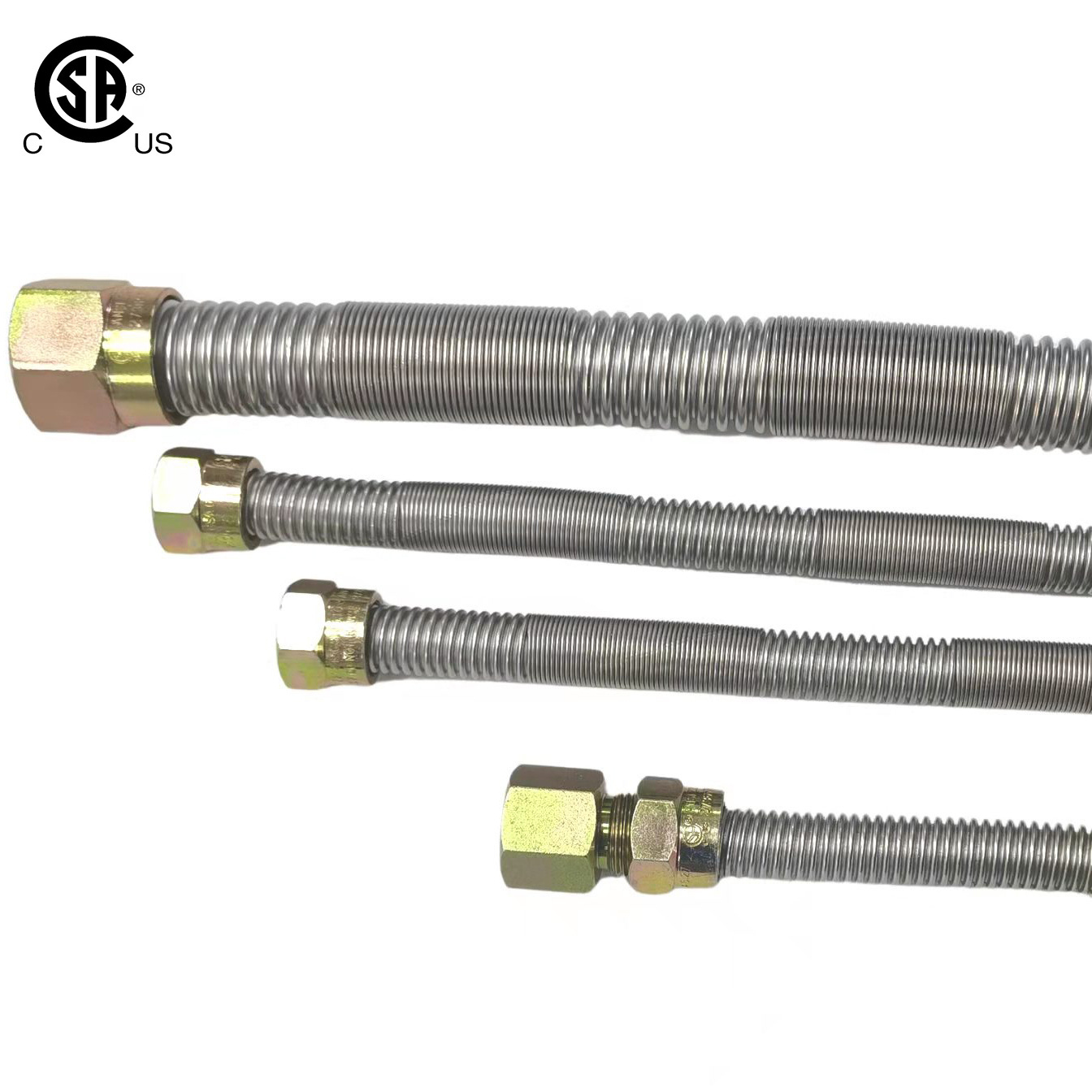 Stainless steel  corrugated flexible hoses  with fittings for  household application