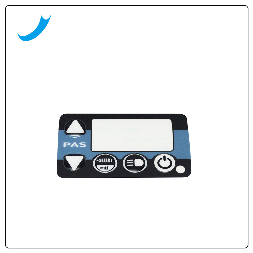 Graphic overlay with adhesive Capacitive touch membrane panel keboard graphic overlay