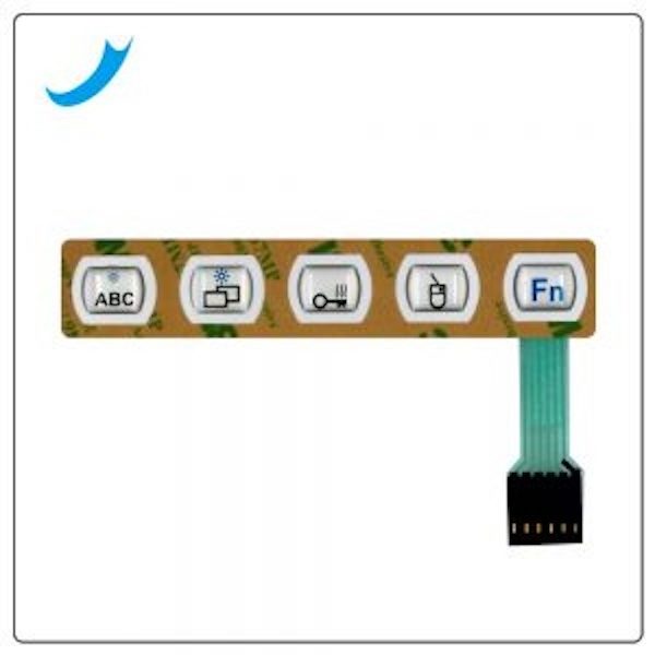 Electronic Buttoni customized membrane switch graphic overlay