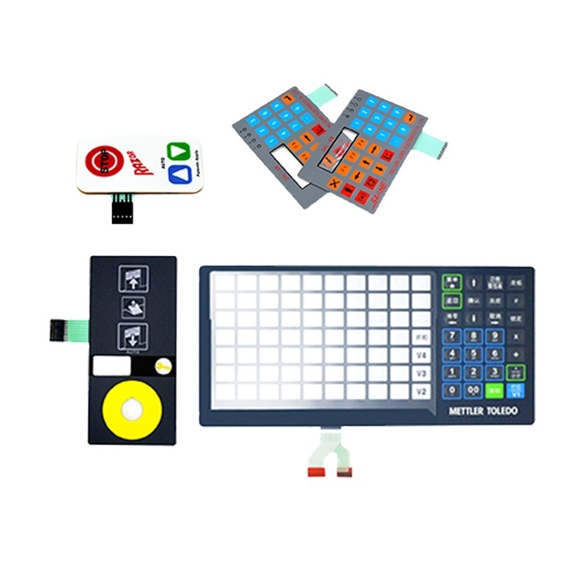 Electronic Buttoni customized membrane switch graphic overlay