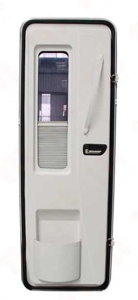 RV European Aluminum Trailer Door Caravan double-point lock Door With Screen Door