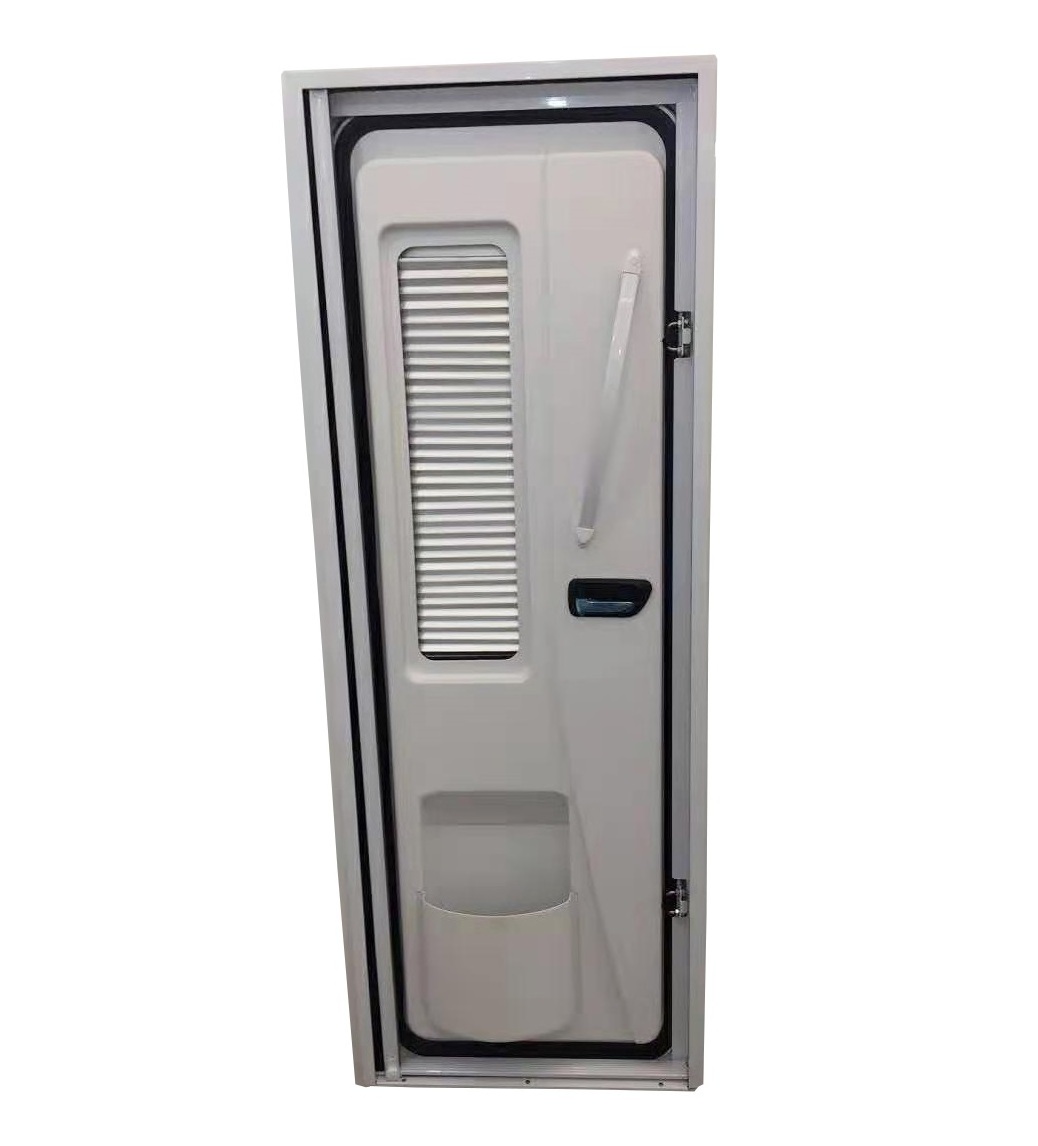 RV European Aluminum Trailer Door Caravan double-point lock Door With Screen Door