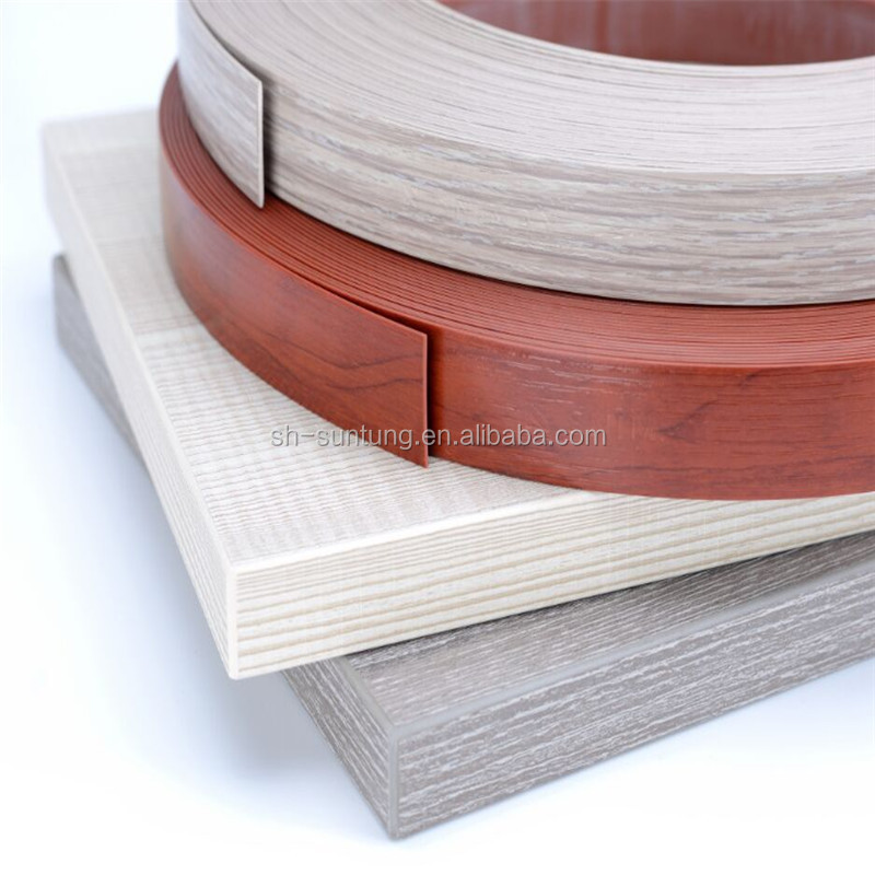 Decorative flexible plastic furniture edge trim strip