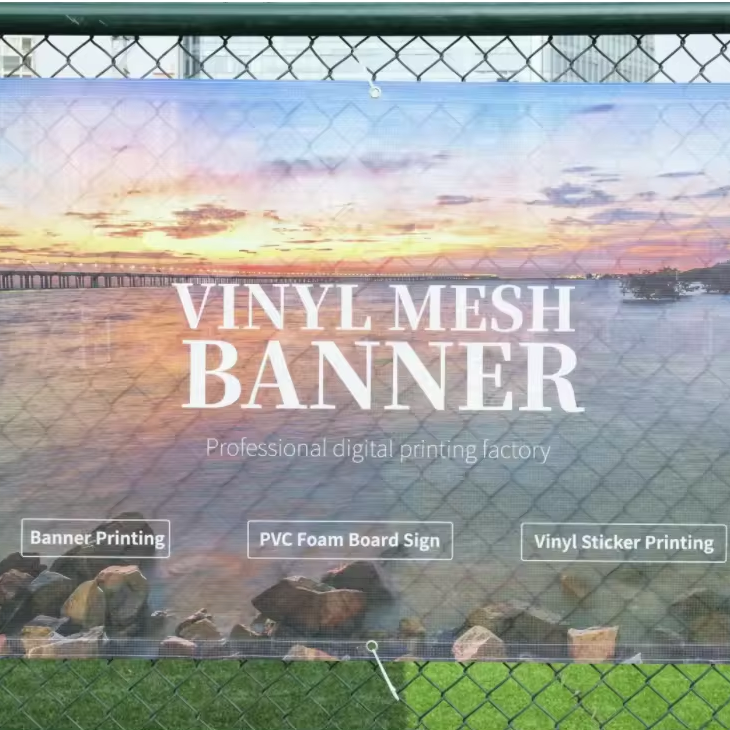 Outdoor business sports PVC vinyl mesh digital printing service sign banners