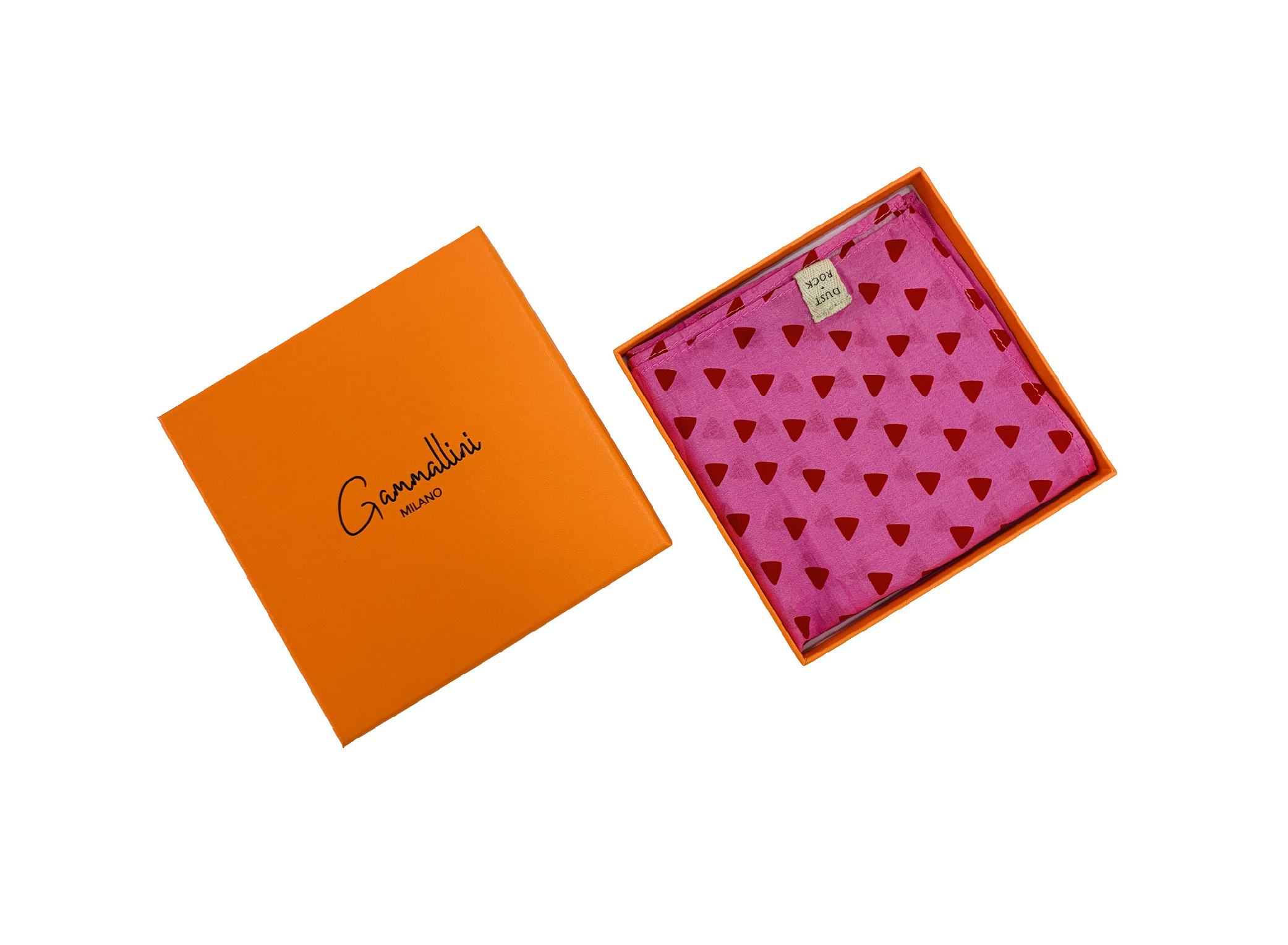 Luxury pocket square bandana handkerchief cufflinks packaging gift box with embossed foil logo and leather pattern