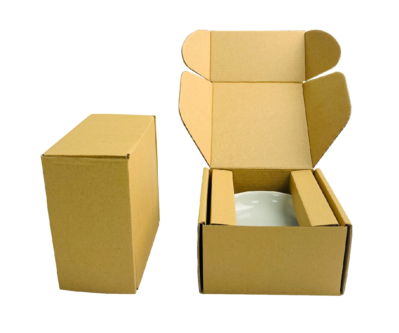 Custom Recyclable Carton Kraft Shipping Boxes With Insert For Ceramic Mug Spoon Rest Packaging Household Products