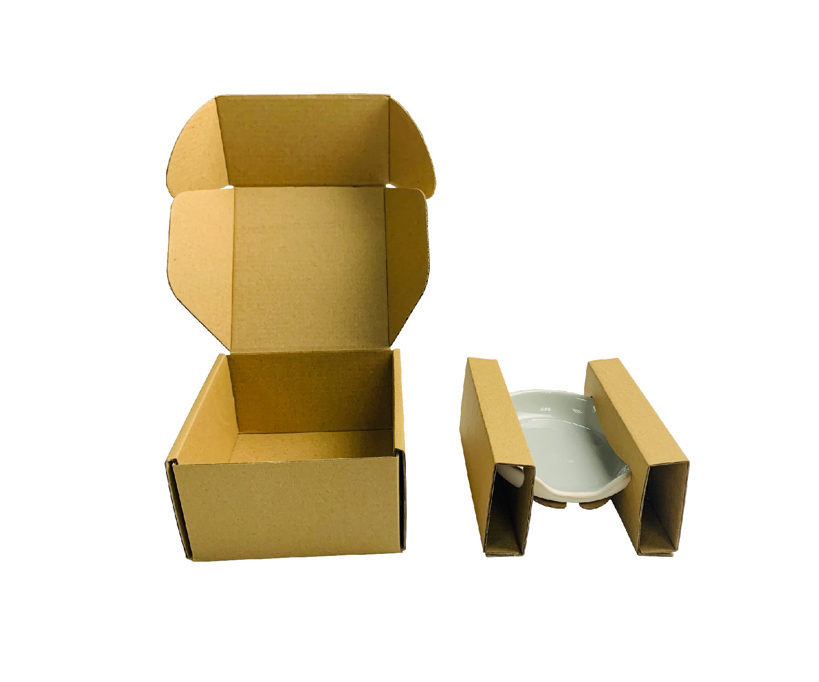 Custom Recyclable Carton Kraft Shipping Boxes With Insert For Ceramic Mug Spoon Rest Packaging Household Products