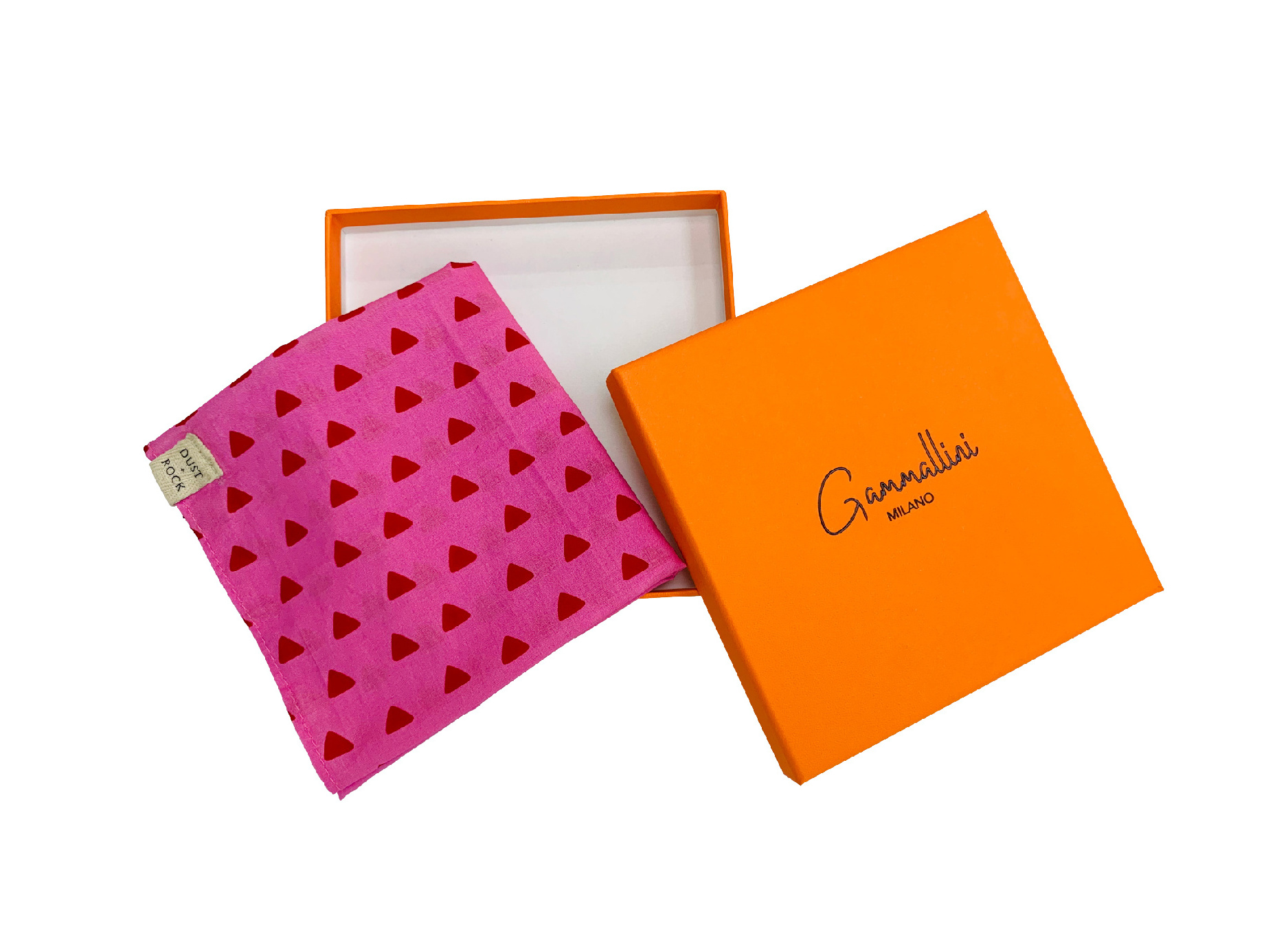 Luxury pocket square bandana handkerchief cufflinks packaging gift box with embossed foil logo and leather pattern