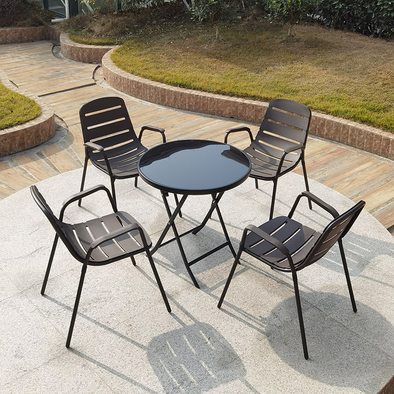 Free sample luxury patio Waterproof Square dining table set outdoor Rectangle table and chairs furniture garden set with seats