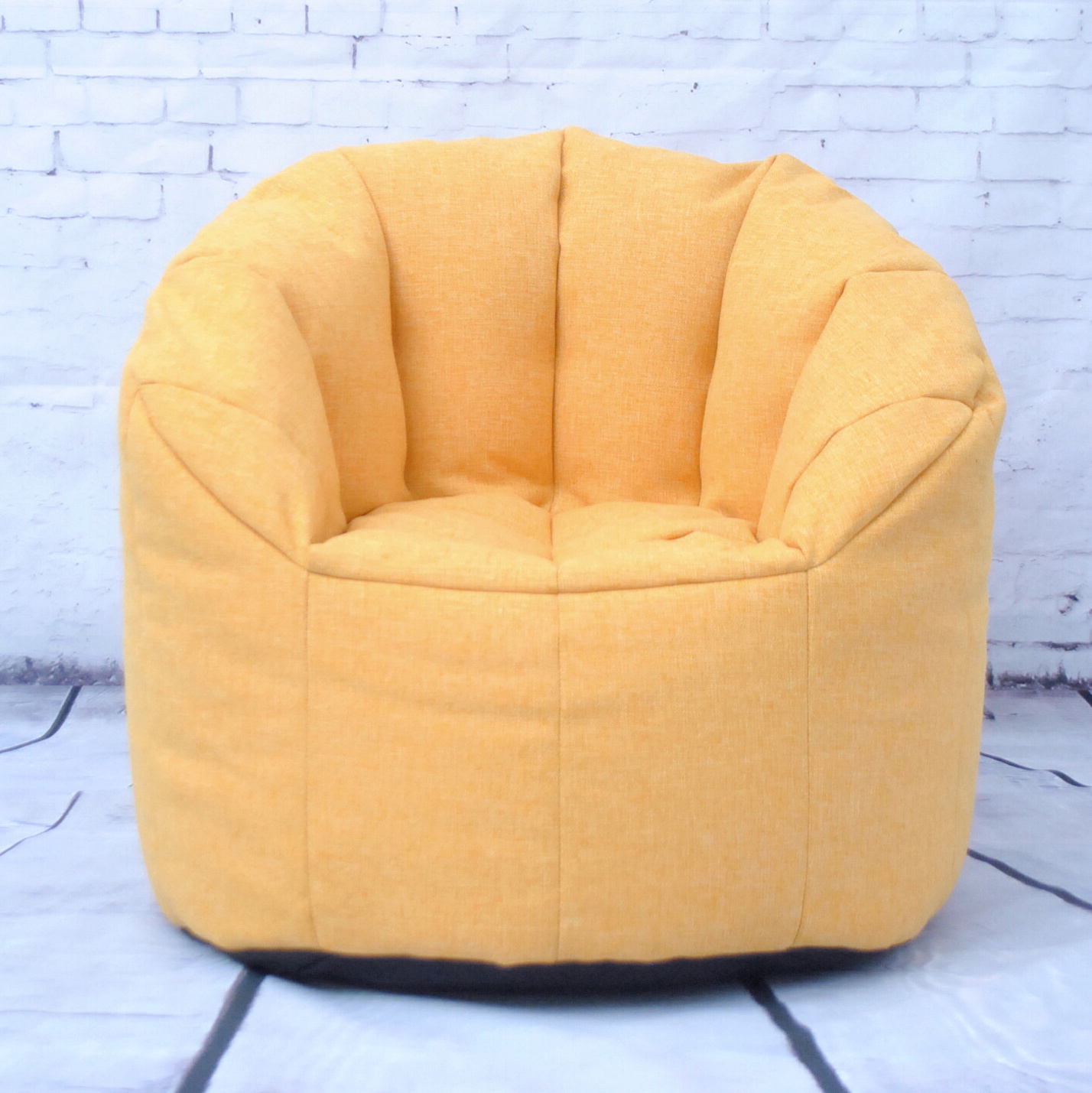 Hot sale Indoor Rice White Linen Back Support Pumpkin giant Armchair Cover Bean Bag