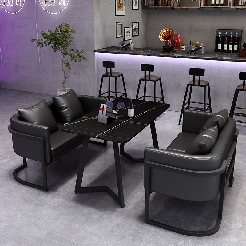 Cheap commercial strip bar nightclub night club interior accessories sexy booth couches lounge furniture black leather vip sofa