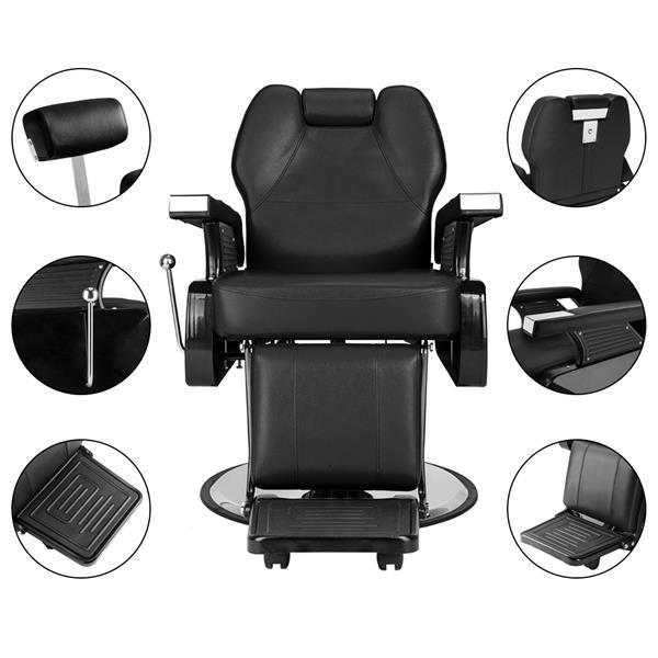 Professional Manufacturer's Hydraulic Reclining Barber Chairs Metal Beauty Equipment and Furniture Supplies for Salon Use