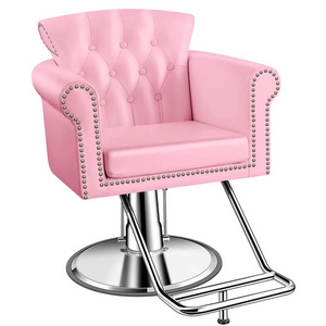 New design modern luxury professional hair salon furniture pink lady chair silla de barberia profesional barber chairs for women