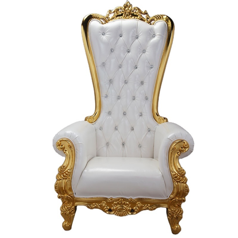 Dropship High-Back Silver Banquet Throne Chairs Carved Lion King Resin Flower Cheap Royal Luxury Bride Groom Hotels Events