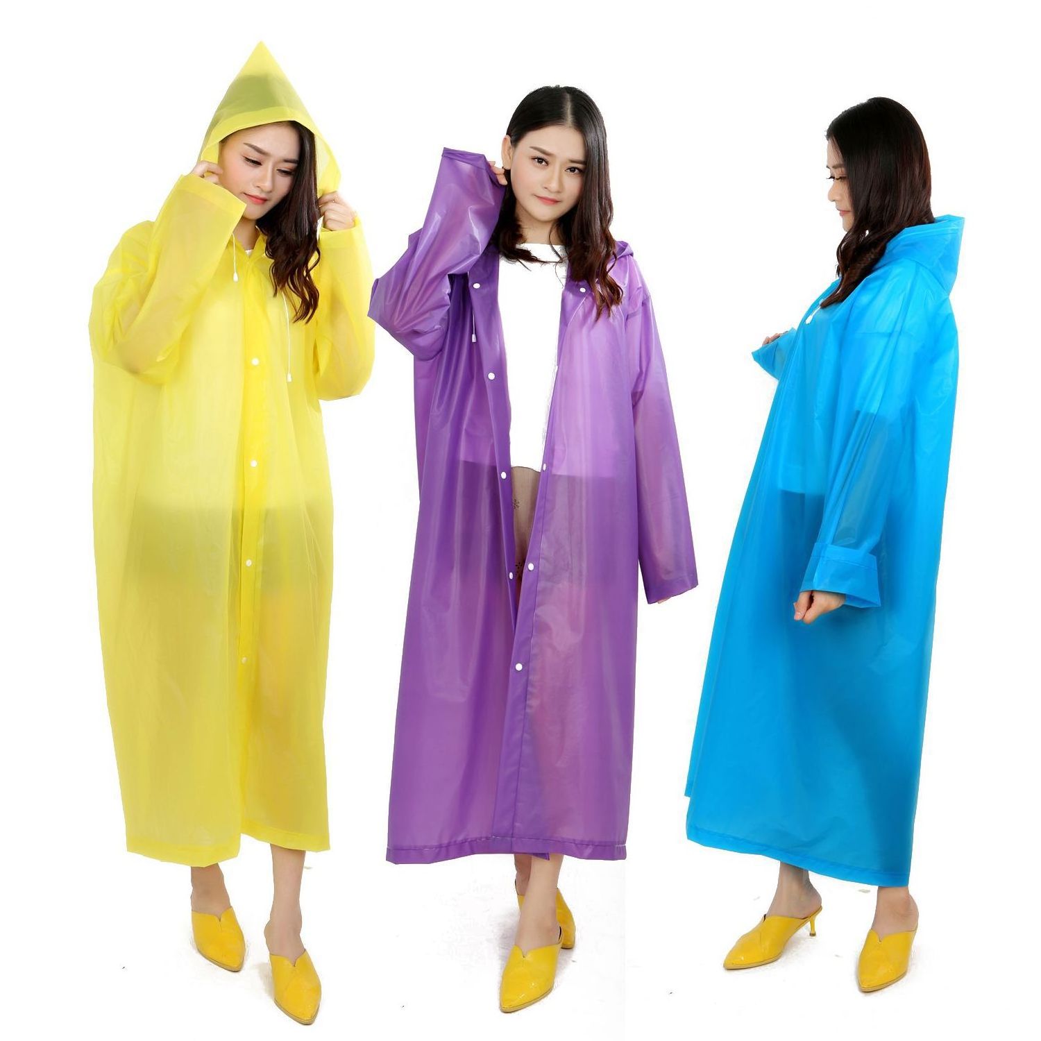 EVA PVC Rain Poncho Cheap Custom Raincoat With Logo Womens Knitted Clear Plastic Ponchos Men Waterproof Ponchos