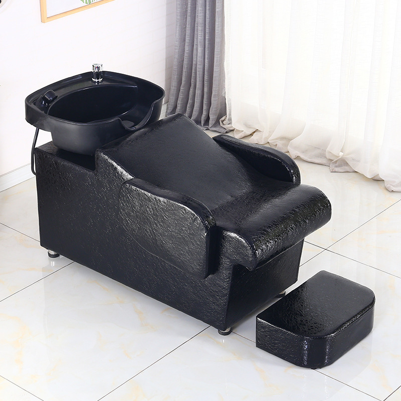 Cheap price Washing salon shampoo massage chair red black hairdressing shampoo bed hair spa head Washing Barber Chair with Sink