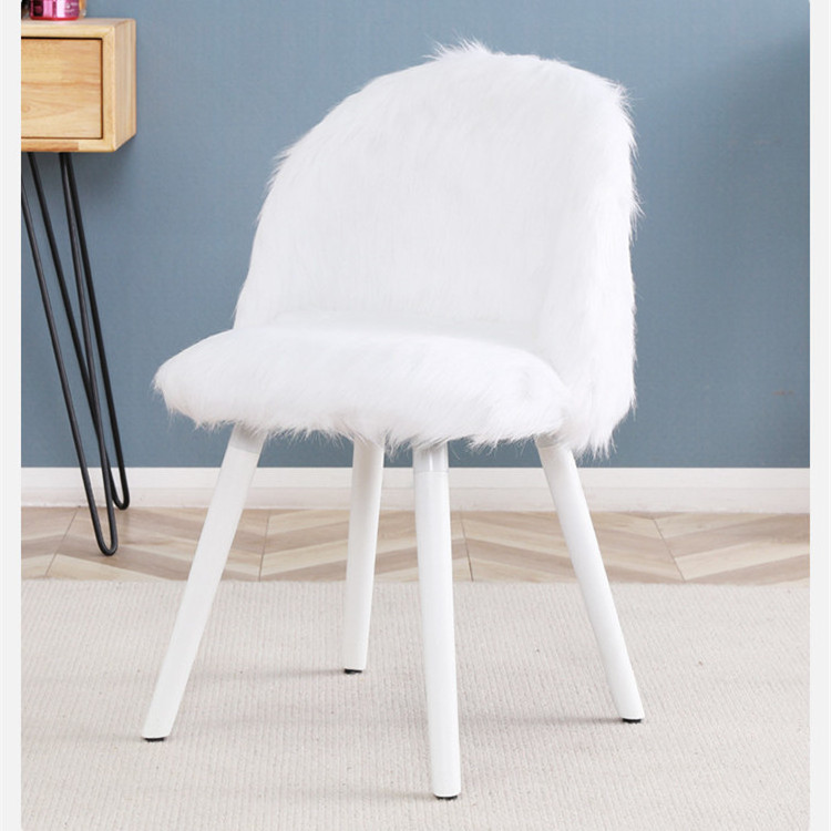 Nordic Leisure Makeup Artist Girl Heart Cute Bedroom Princess Pink Stool Backrest Dressing Chair for Living Room Lounge