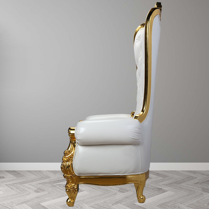 Dropship High-Back Silver Banquet Throne Chairs Carved Lion King Resin Flower Cheap Royal Luxury Bride Groom Hotels Events