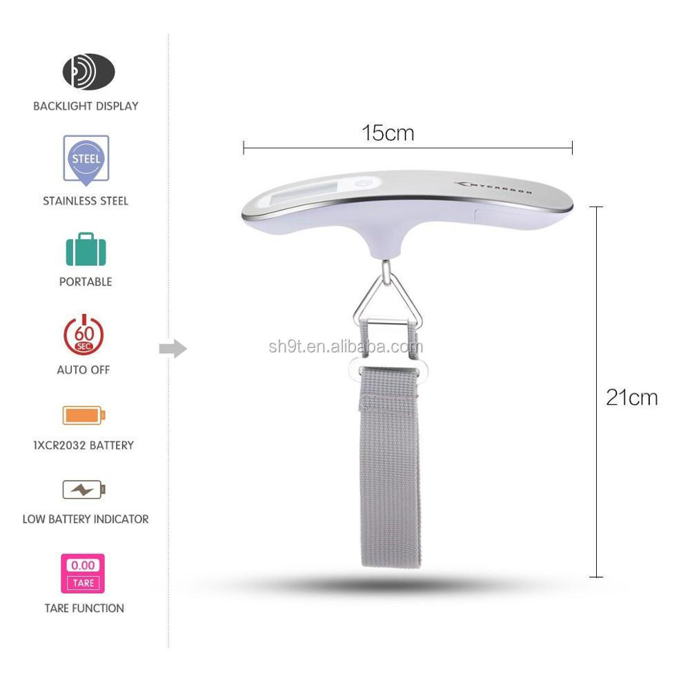 Hanging Weight Digital Gram Luggage Weight Scale with Backlit 110 lb/ 50KG Port