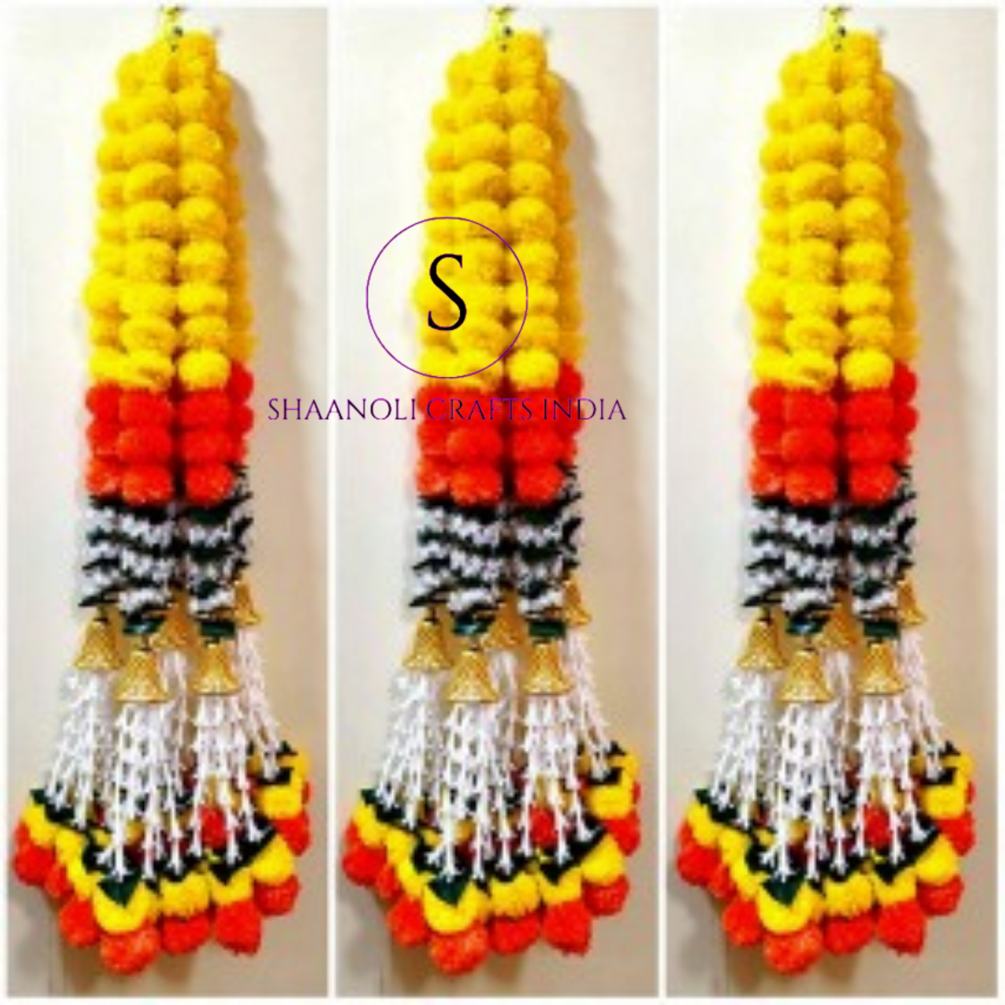 Artificial Marigold Garland Indian Flower String Flower Garlands for Indian Weddings Wedding Backdrops