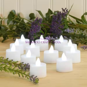 Flameless Tea Light LED Party Candles White Natural Flame Candle Diwali Decor Home Deco Candle Holder