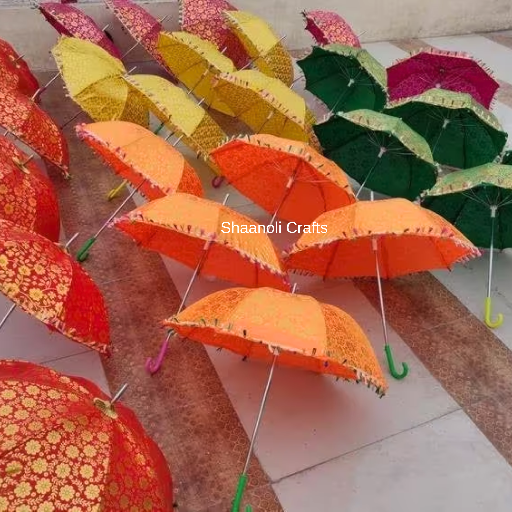 Indian Beach Umbrella Sun Parasol Handmade Decorative Patio Home Wedding Umbrella Designer Multi Color Umbrella