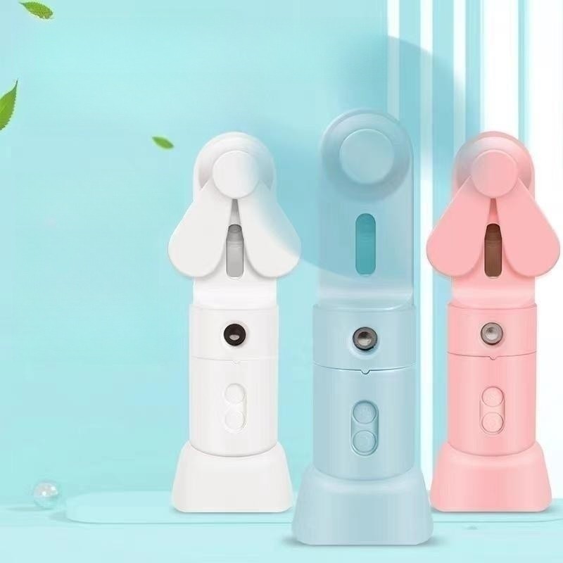 New trend summer mini portable handheld spray mini fan 3 speeds nano mist fan