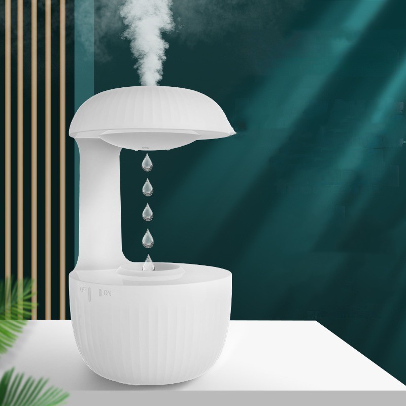 Hotselling Atmosphere Light Anti-dry Fire Humidifier Aroma Essential Oil Anti Gravity Water Drop Humidifier