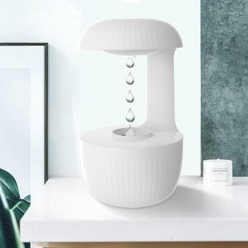 Hotselling Atmosphere Light Anti-dry Fire Humidifier Aroma Essential Oil Anti Gravity Water Drop Humidifier