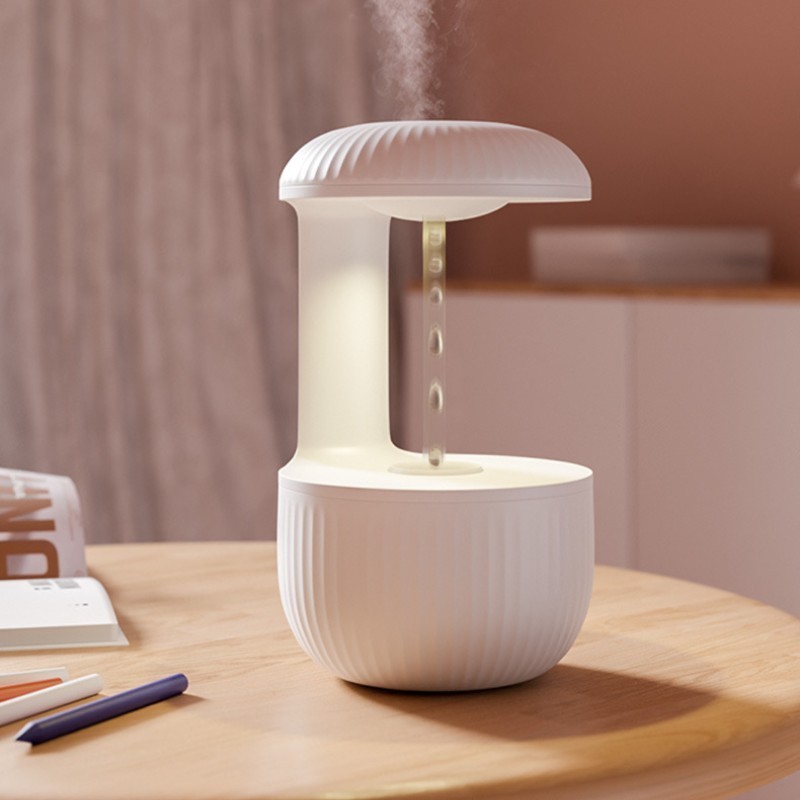 Hotselling Atmosphere Light Anti-dry Fire Humidifier Aroma Essential Oil Anti Gravity Water Drop Humidifier