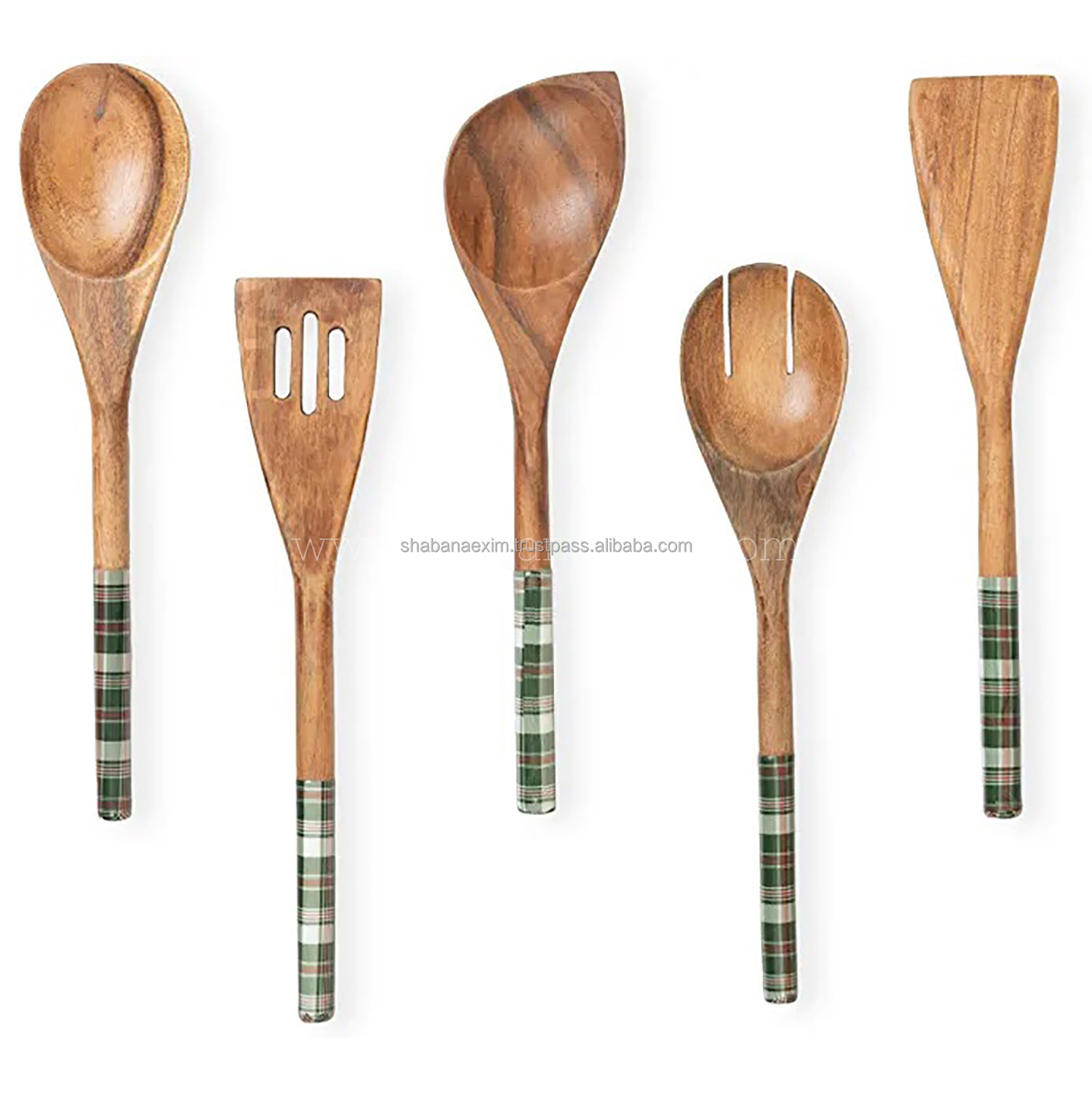 Natural Wood Kitchen Utensils Cooking Spoons Wooden Utensils Spatula Reusable Handmade Natural Wood Flatware Set