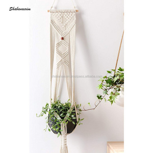 Handmade Hanging Planter Macrame Plant Hanger Outdoor Indoor Wall Mount Flower Pot Holder