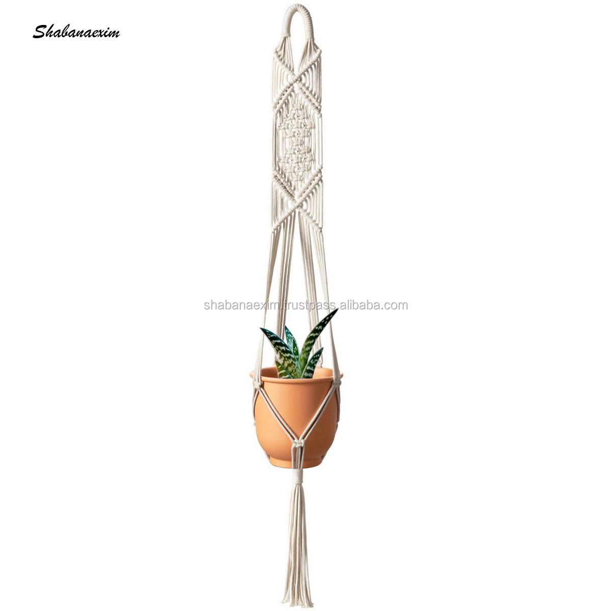 Handmade Hanging Planter Macrame Plant Hanger Outdoor Indoor Wall Mount Flower Pot Holder