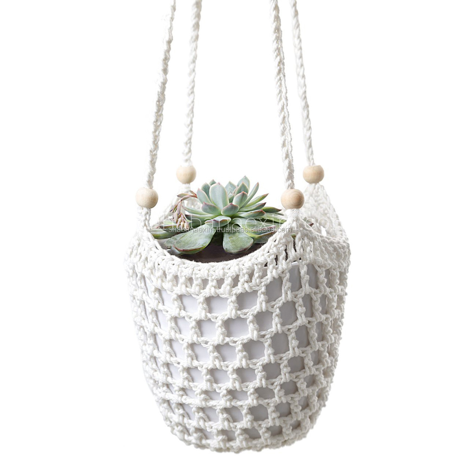 Handmade Crochet Planters Bohemian Home Decor Crochet Plant Hangers