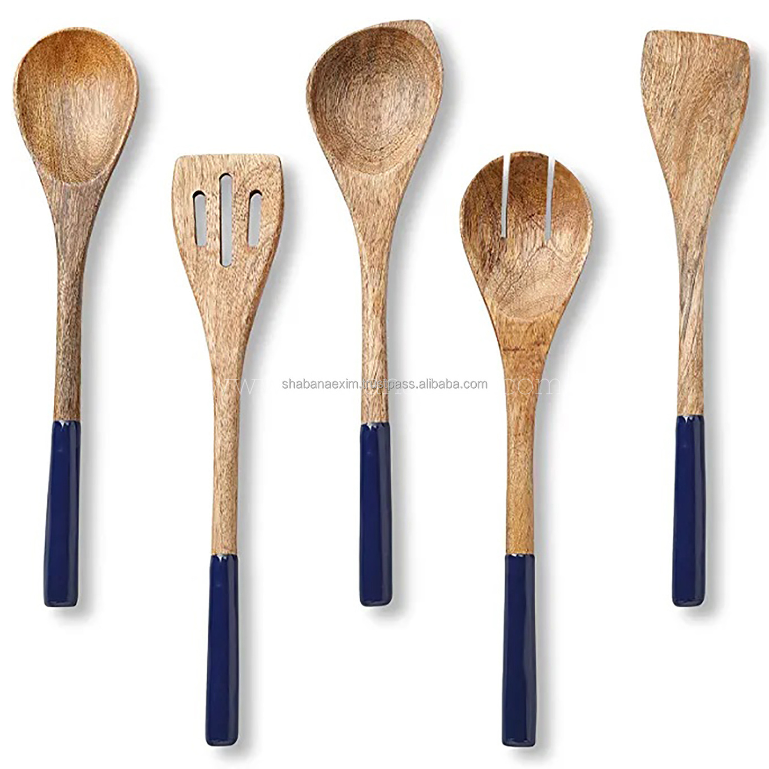 Natural Wood Kitchen Utensils Cooking Spoons Wooden Utensils Spatula Reusable Handmade Natural Wood Flatware Set