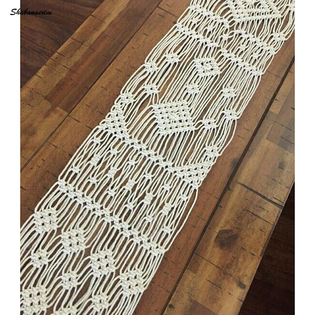 Cotton Macrame Table Cloth Bed Runner Boho Wedding Table Runner Table Decor for Handmade Design from India