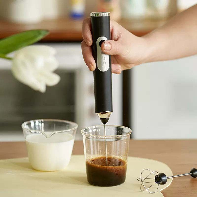 Handheld Milk Frother USB Rechargeable Coffee Foam Maker Manual Electric Milk Frother