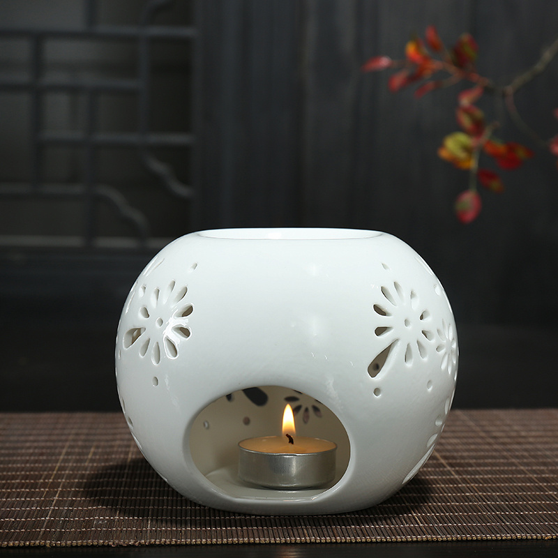 Porcelain Tea Light Essential Oils Ceramic Scented Candle Melts Warmer Wax Incense Burners