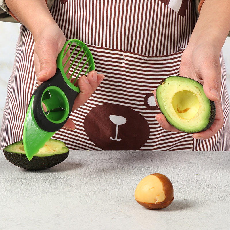 Kitchen Gadget Multifunctional Fruit Avocado Cutter 3 In 1 Avocado Slicer