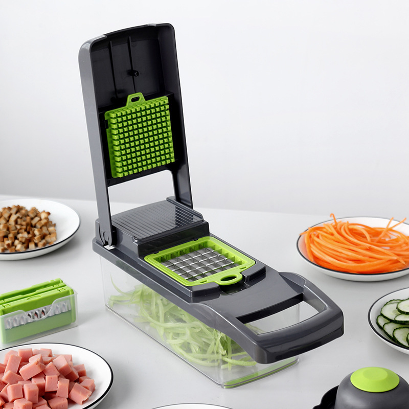 Cheese Grater Vegetable Cutter Slicer Dicer Cutter Onion Vegetable Chopper With Container And Blades