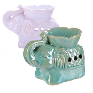 Cute elephant shape cheap wholesale hands wax burner ceramic candle burner oil burner