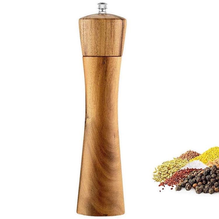 Adjustable Wooden Mill Hand Spice Grinders Salt and Pepper Grinder