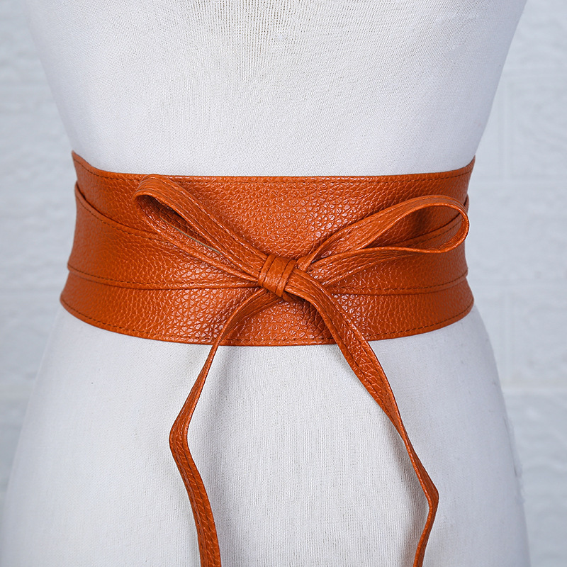 Factory Outlet Fashion Pu Leather Women Belts Wide Elastic Waist Belt For Dress