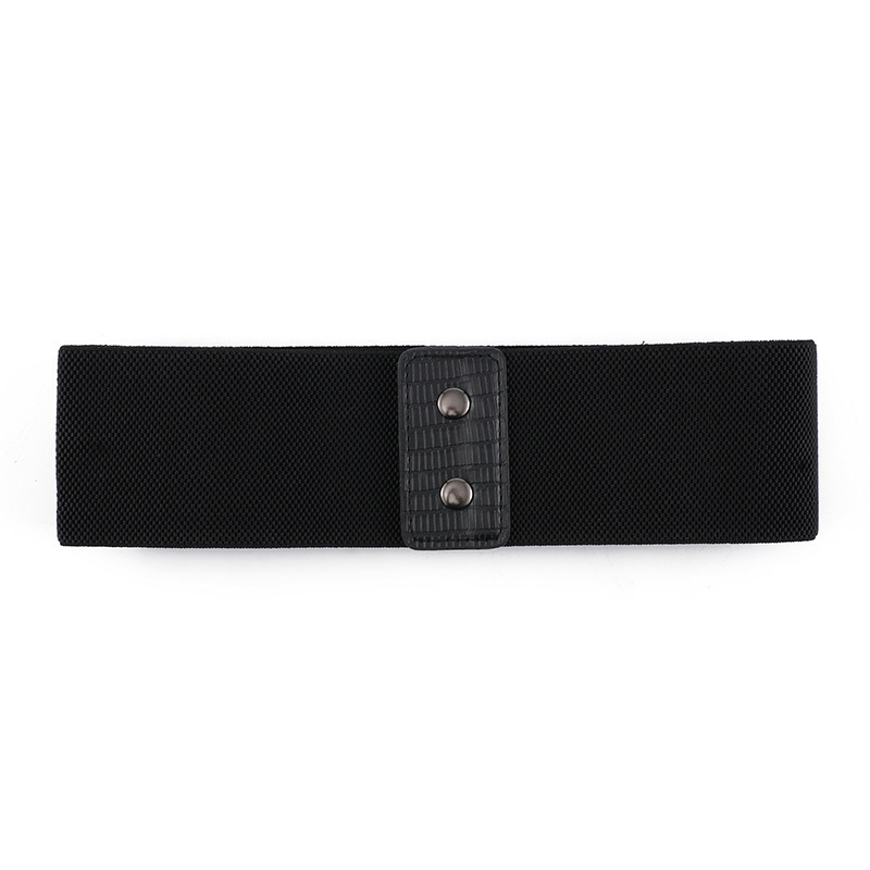 Wholesale Punk Style Metal PU Waist Belt Women's Belt Elastic Wide Belt For Dress