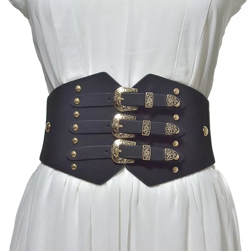 Hot Selling Corset Wide Belts Pu Leather Slimming Body Belts For Women Elastic Waist Belts