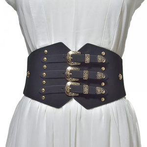 Hot Selling Corset Wide Belts Pu Leather Slimming Body Belts For Women Elastic Waist Belts